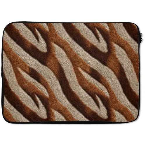 Zebra - Patroon - Bruin laptophoes neopreen klein 279 -zkaufland3dotto