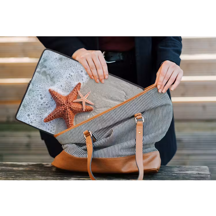 Zeester - Strand - Zee laptophoes neopreen klein -tas
