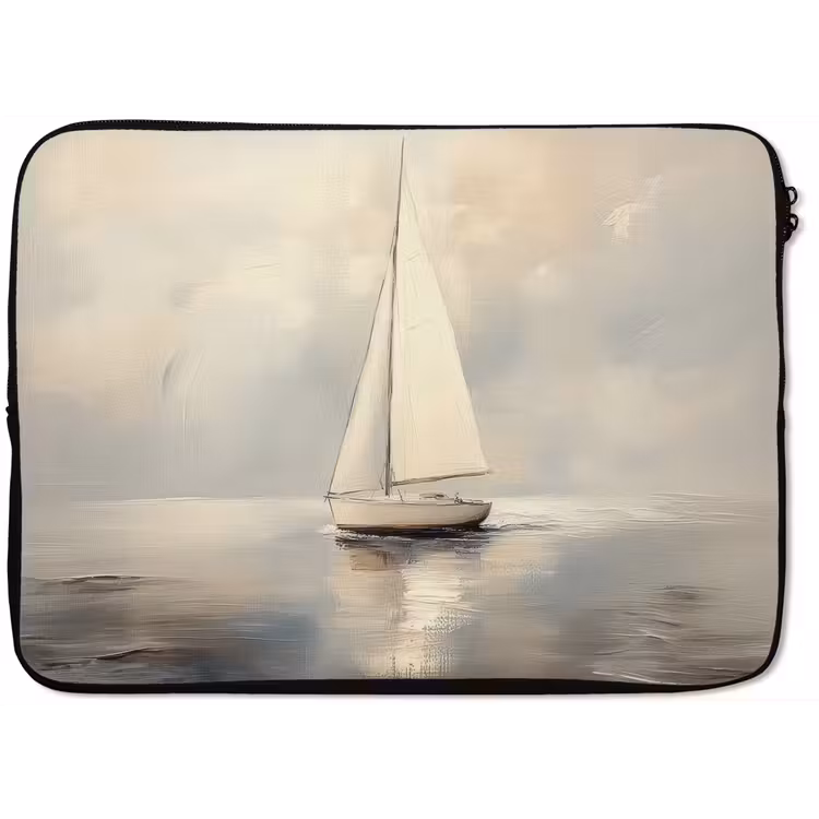 Zeilschip - Zee - Bewolkt laptophoes neopreen klein -zkaufland3dotto
