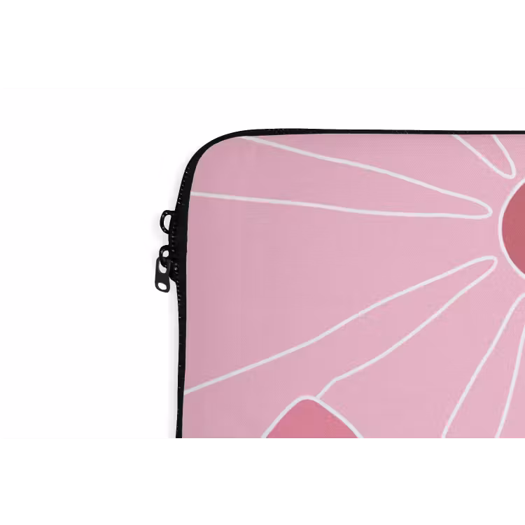 Zon - Bergen - Natuur - Abstract - Roze laptophoes neopreen klein -detail
