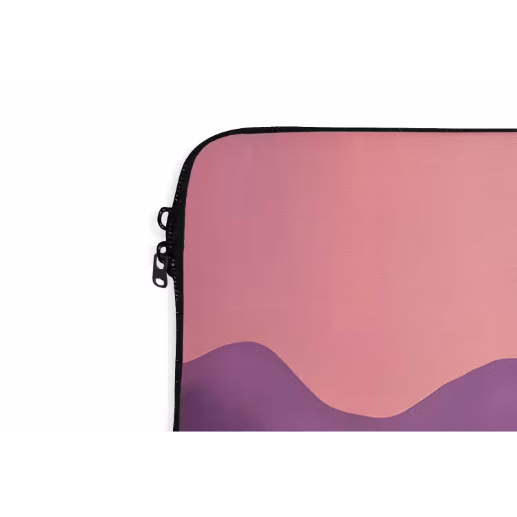 Zon - Heuvels - Paars - Abstract laptophoes neopreen klein -detail