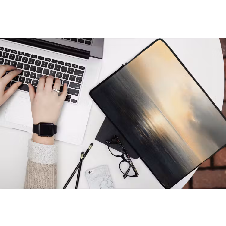 Zon - Horizon - Zee laptophoes neopreen klein -bureau