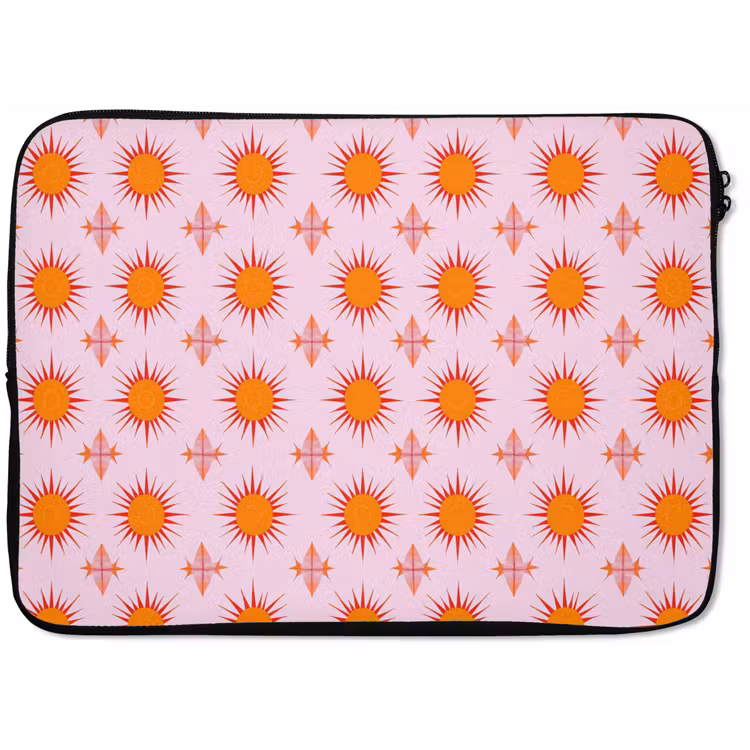 Zon - Patroon - Roze laptophoes neopreen klein 279 -zkaufland3dotto