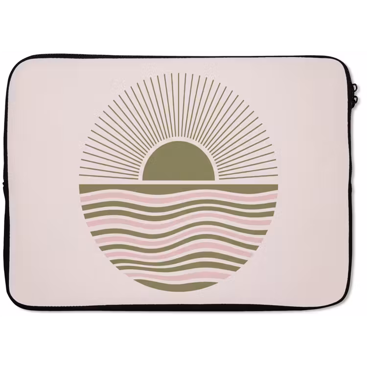 Zon - Zee - Abstract - Modern - Roze laptophoes neopreen klein -zkaufland3dotto