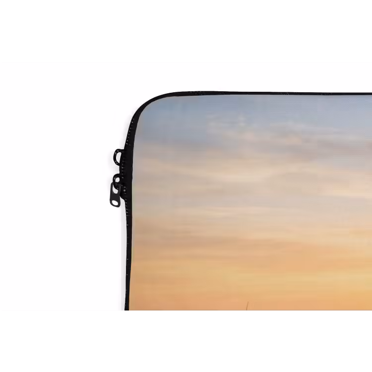 Zonsondergang - Duinen - Zee laptophoes neopreen klein -detail