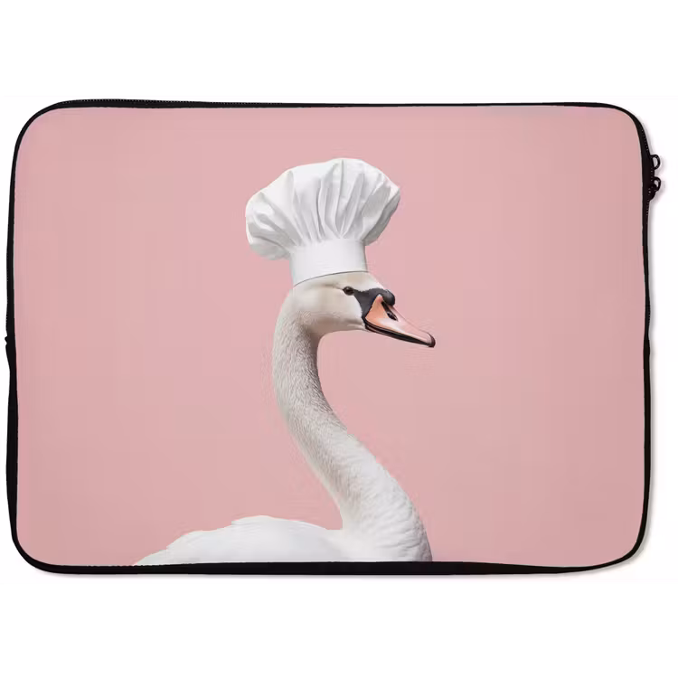 Zwaan - Koksmuts - Mooi - Klassiek laptophoes neopreen klein -zkaufland3dotto