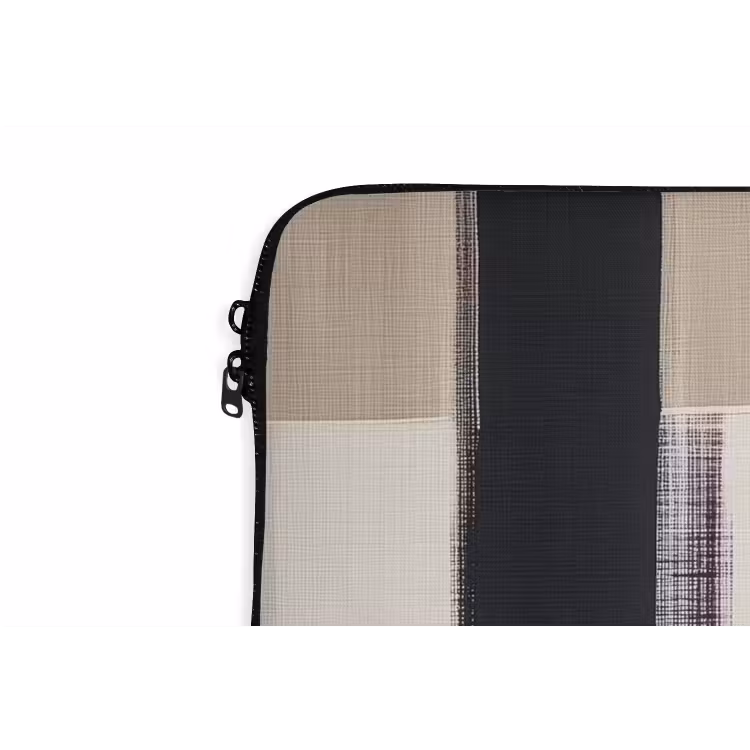 Zwart - Abstract - Japandi laptophoes neopreen klein -detail