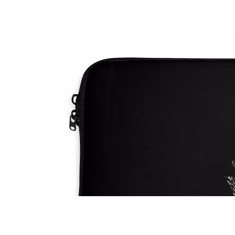 Zwart - Blad laptophoes neopreen klein -detail
