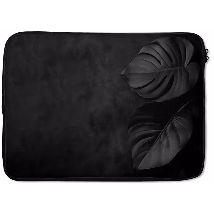 Zwart - Blad - Monstera laptophoes neopreen klein -zkaufland3dotto