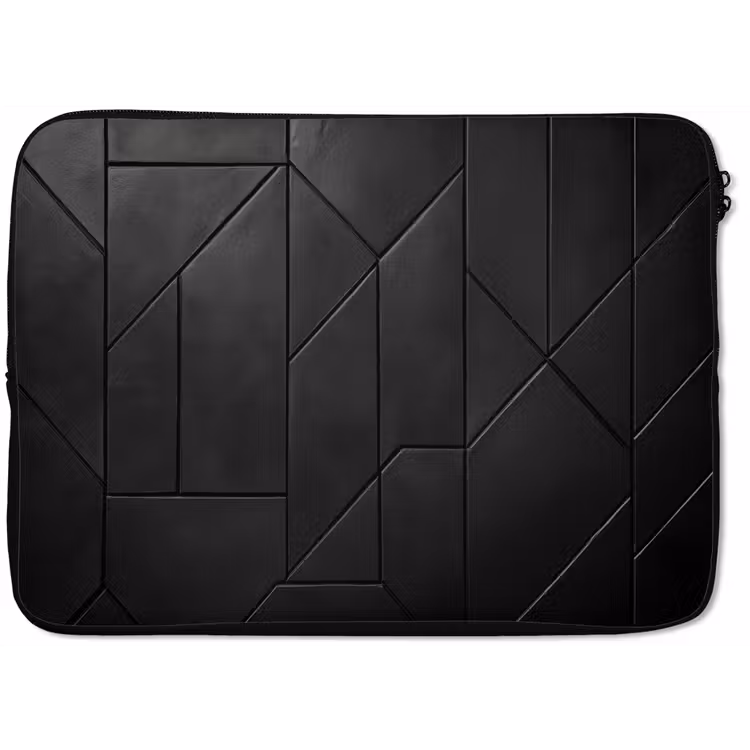 Zwart - Geometrisch - Tegeltjes laptophoes neopreen klein -zkaufland3dotto