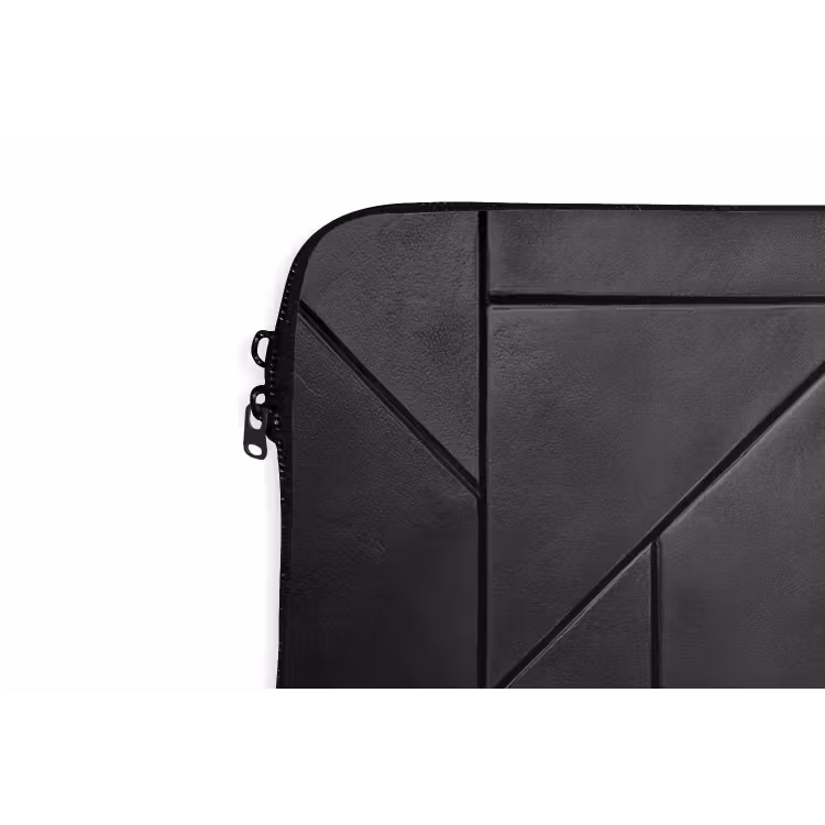 Zwart - Geometrisch - Tegeltjes laptophoes neopreen klein -detail
