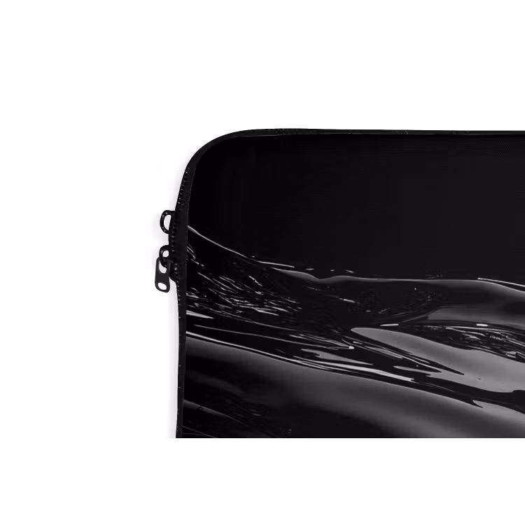 Zwart - Splash - Water laptophoes neopreen klein -detail
