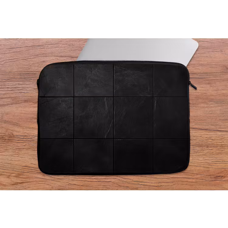 Zwart - Tegels laptophoes neopreen klein -tafel
