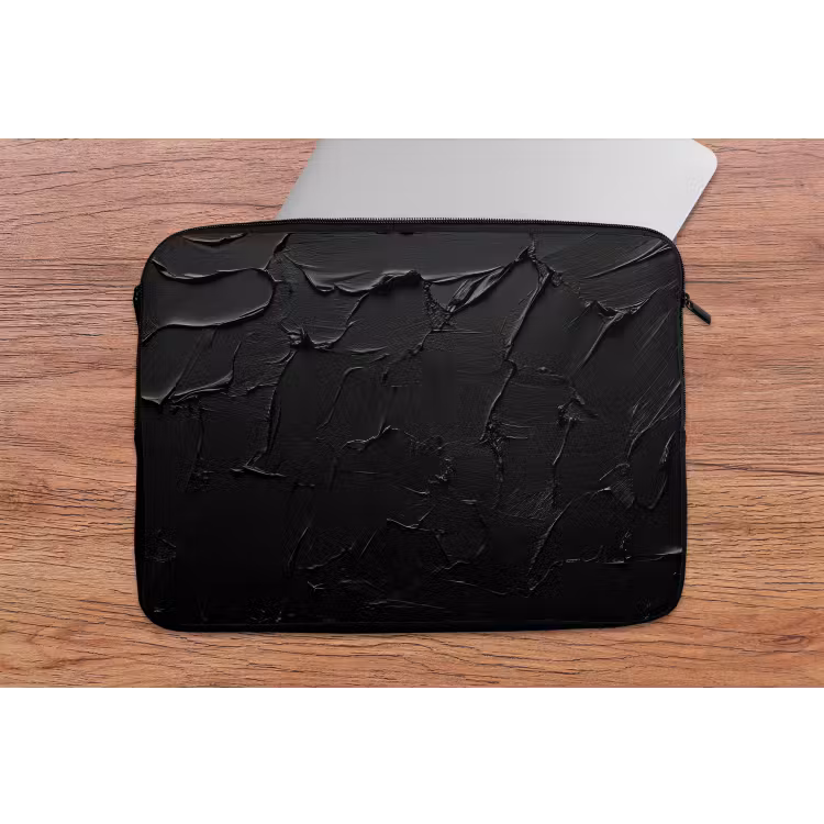 Zwart - Verf laptophoes neopreen klein -tafel