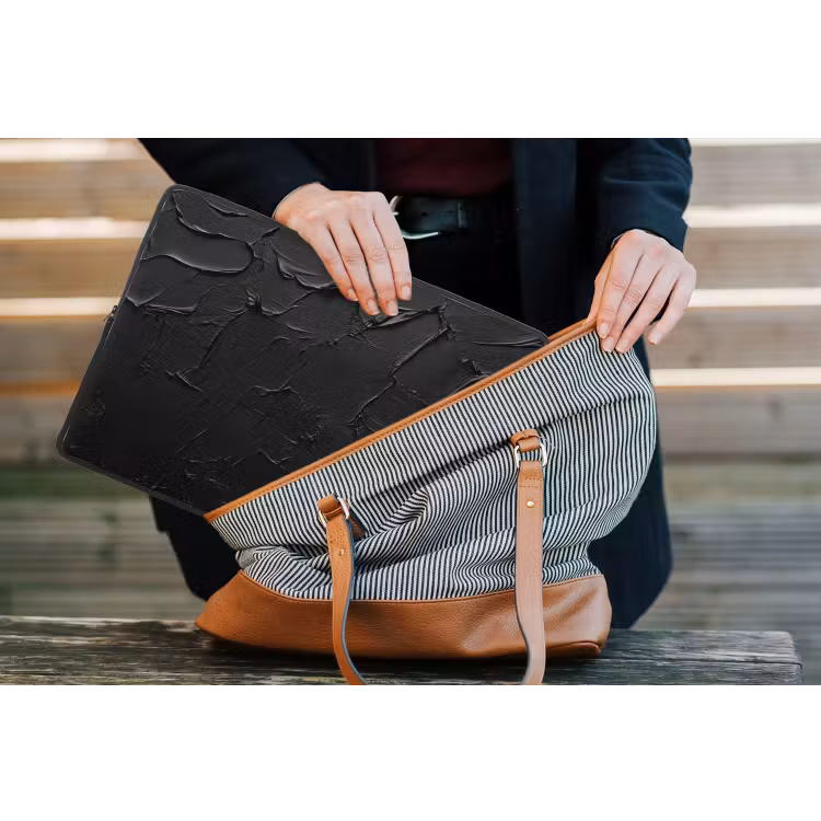 Zwart - Verf laptophoes neopreen klein -tas