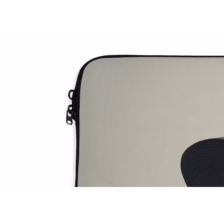 Zwart - Vrouw - Hoed laptophoes neopreen klein -detail