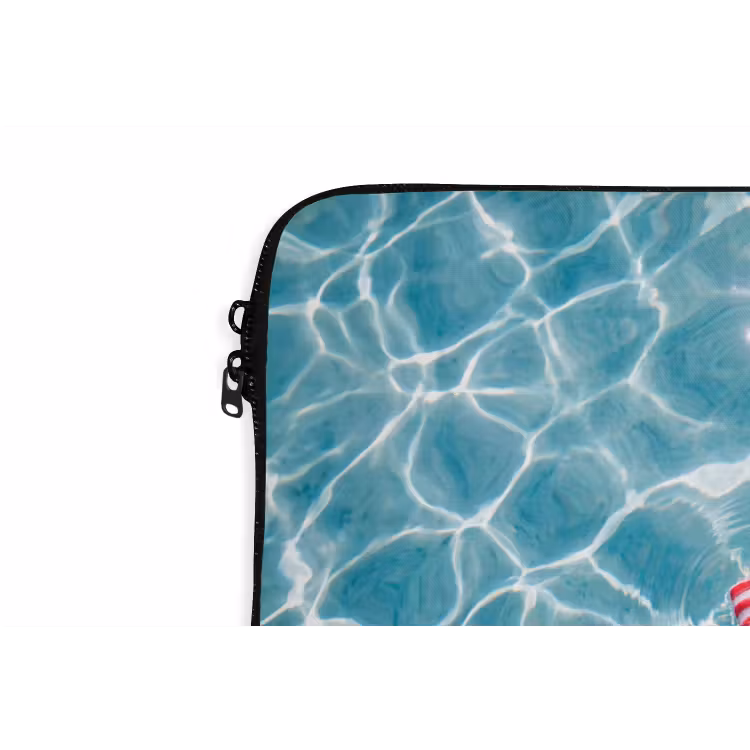 Zwemkleding - Gestreept - Water - Zomer - Rood-wit laptophoes neopreen klein -detail