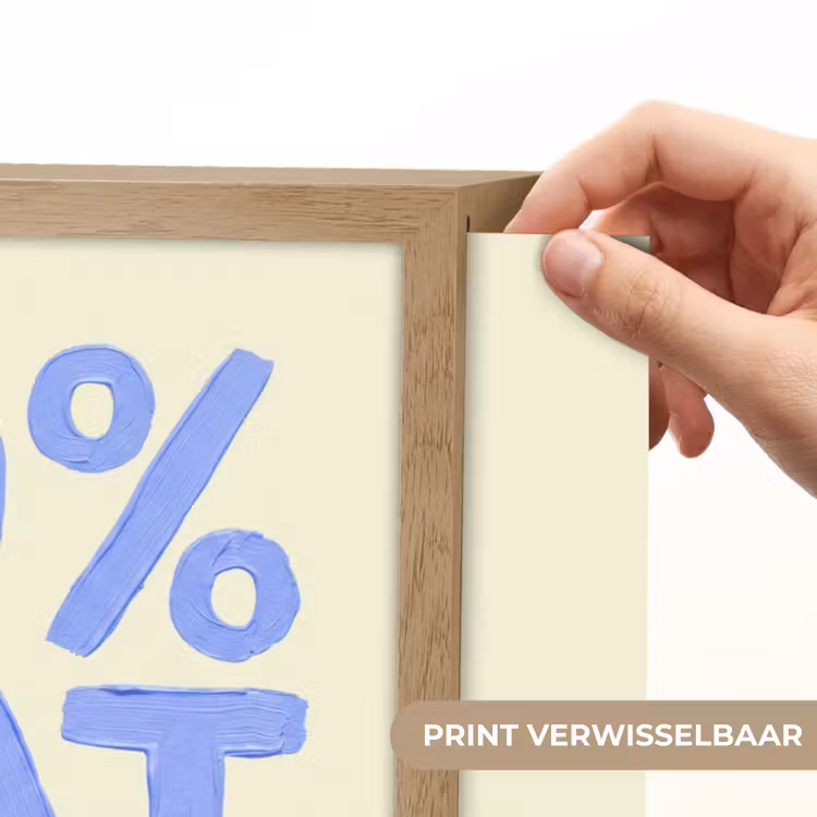 100% that bitch - Blauw - Wit Light Box met batterij (Wandlamp) middel -USP_websiteprintNL