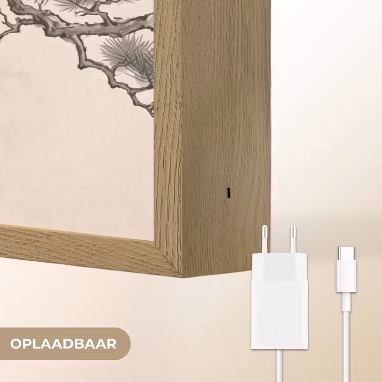 Aap - Maan - Goud Light Box met batterij (Wandlamp) middel -USP_websiteoplaadbaarNL