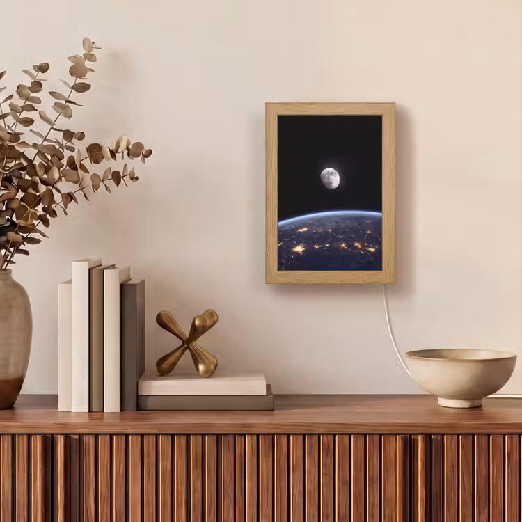 Lightbox - Wandlamp - Aarde - Nacht - Ruimte - Aarde - Nacht - Ruimte Light Box met kabel (Wandlamp) klein