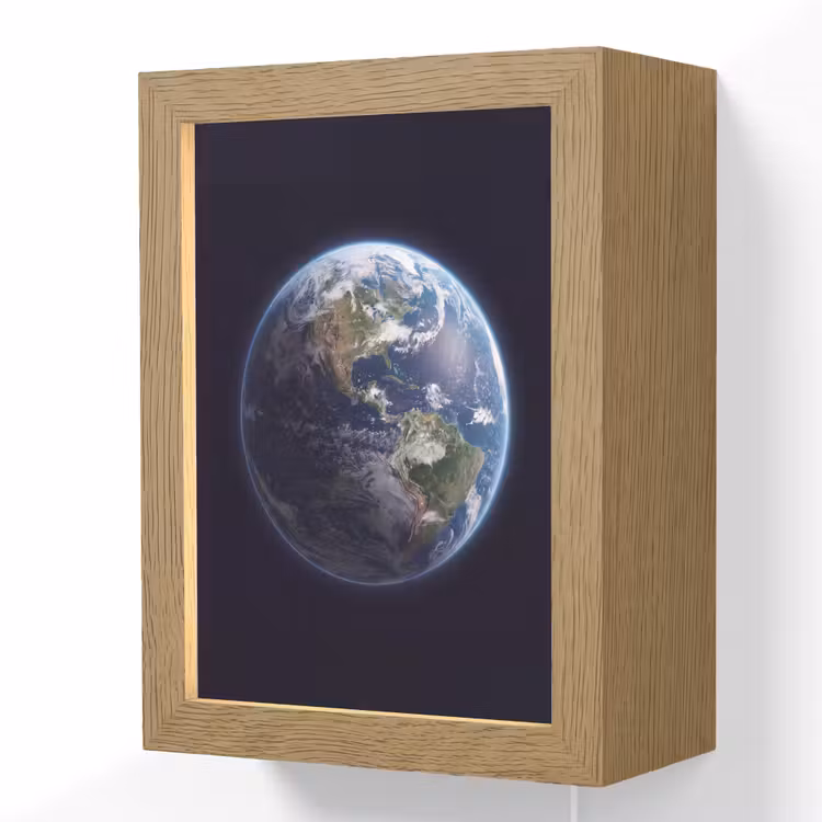 Lightbox - Wandlamp - Aarde - Ruimte - Kosmos - Aarde - Ruimte - Kosmos Light Box met kabel (Wandlamp) klein