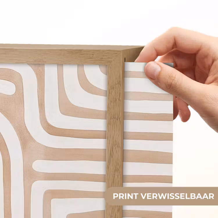 Aardetinten - Labyrintpatroon Light Box met batterij (Wandlamp) middel -USP_websiteprintNL