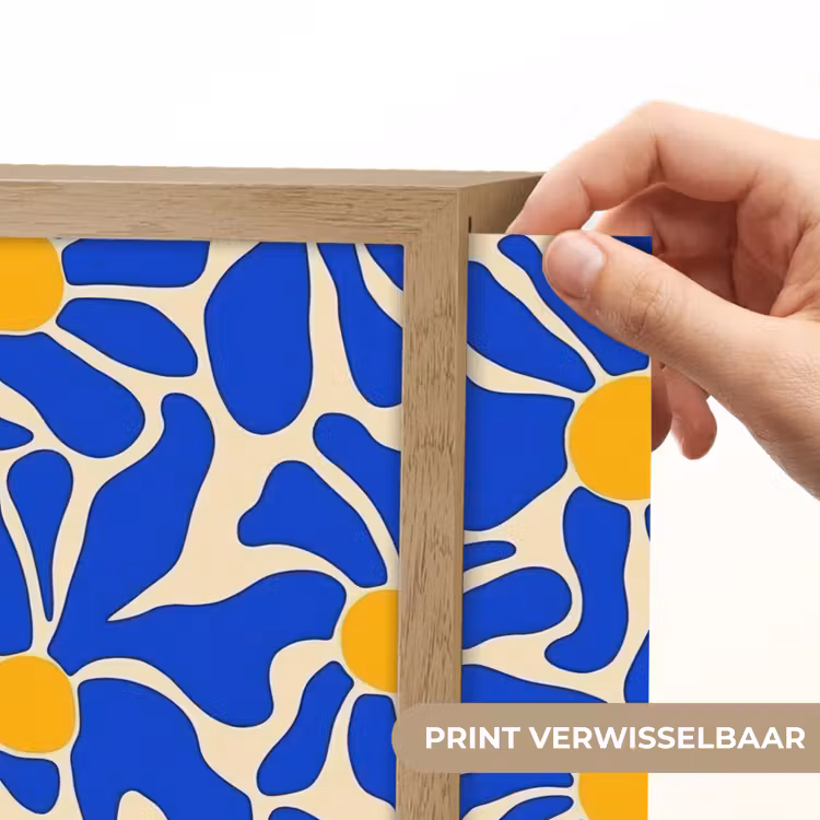 Abstract - Bloem - Blauw Light Box met batterij (Wandlamp) middel 907 -USP_websiteprintNL