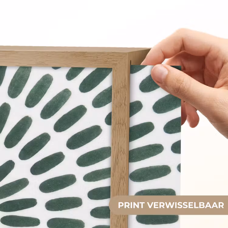 Abstract - Cirkel - Patroon - Modern - Groen Light Box met batterij (Wandlamp) middel -USP_websiteprintNL
