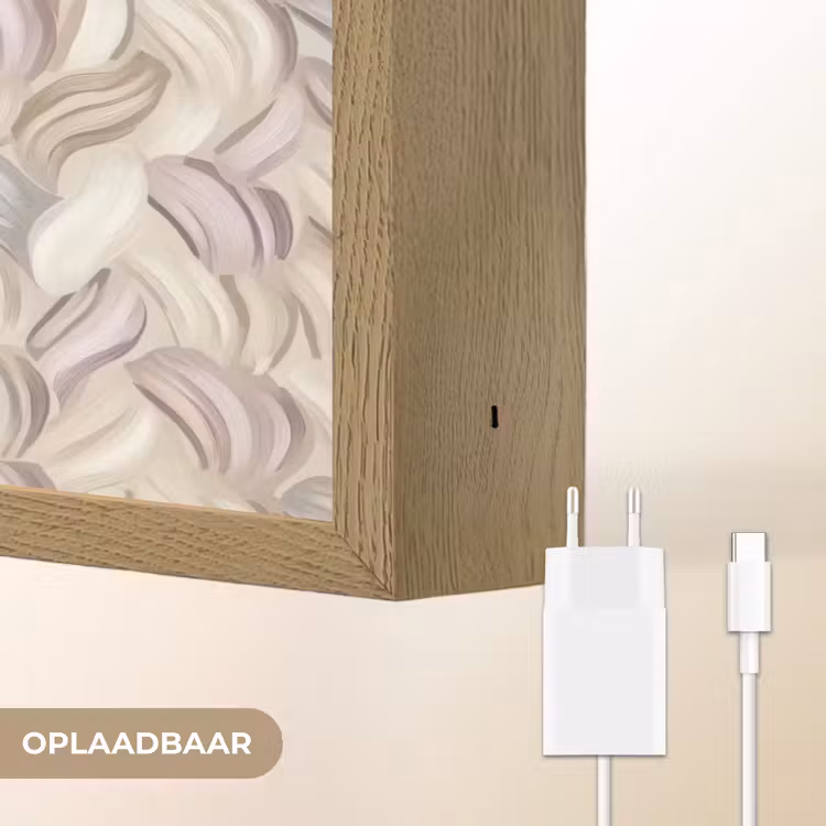 Abstract - Golvend - Pastel Light Box met batterij (Wandlamp) middel 907 -USP_websiteoplaadbaarNL