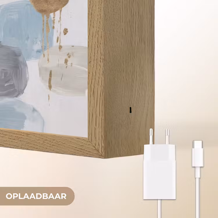 Abstract - Goud - Vormen Light Box met batterij (Wandlamp) middel -USP_websiteoplaadbaarNL