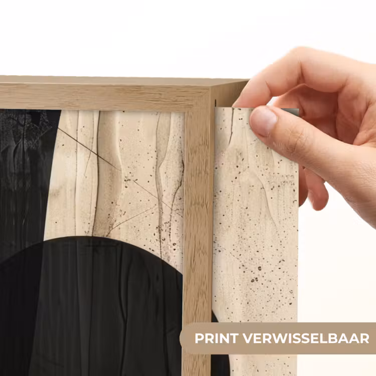 Abstract - Kunst - Vormen - Modern Light Box met batterij (Wandlamp) middel -USP_websiteprintNL