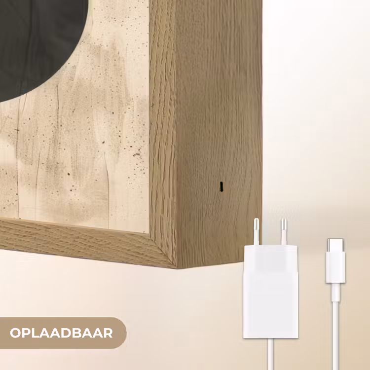 Abstract - Kunst - Vormen - Modern Light Box met batterij (Wandlamp) middel -USP_websiteoplaadbaarNL