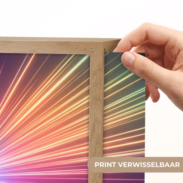 Abstract - Light - Burst - Modern - Colorful Light Box met batterij (Wandlamp) middel -USP_websiteprintNL