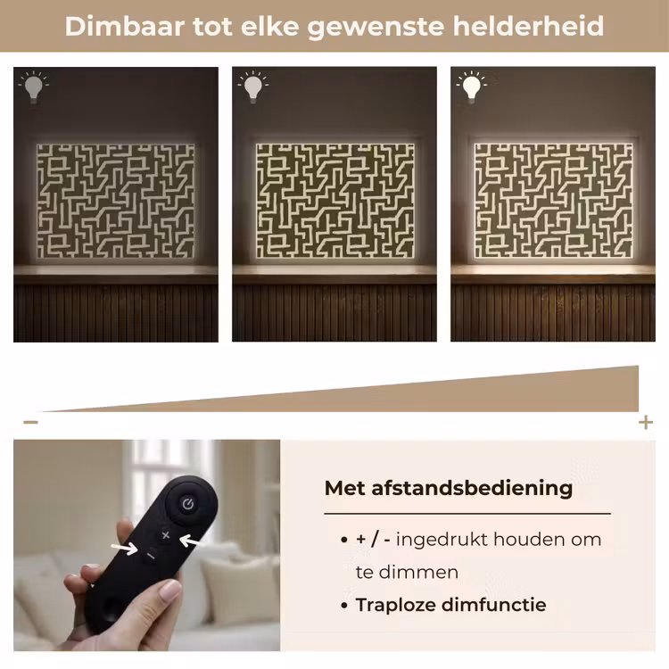 Abstract - Lijnen - Groen Light Box met batterij (Wandlamp) middel 907 -USP_dimbaarNL