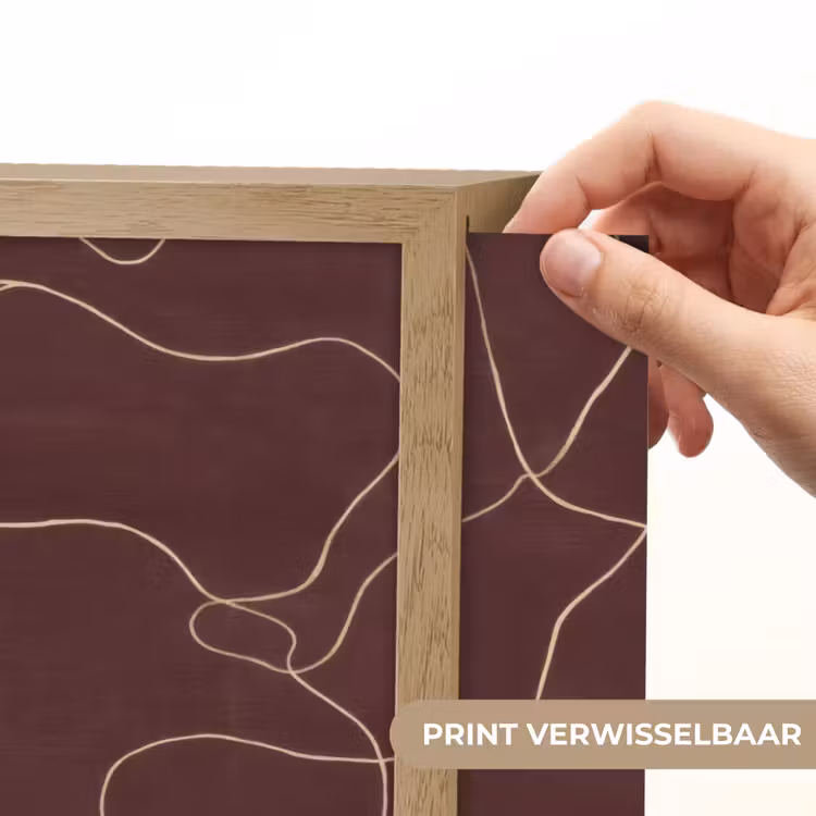 Abstract - Modern - Bruin Light Box met batterij (Wandlamp) middel 907 -USP_websiteprintNL