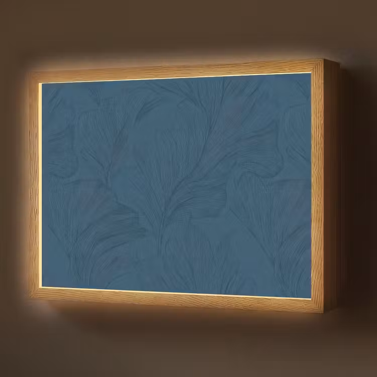 Abstract - Patroon - Donkerblauw - Elegant Light Box met batterij (Wandlamp) middel 907 -z3d_website
