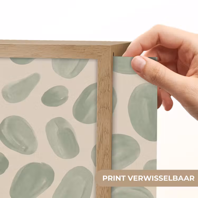 Abstract - Patroon - Organisch - Groen - Modern Light Box met batterij (Wandlamp) middel -USP_websiteprintNL
