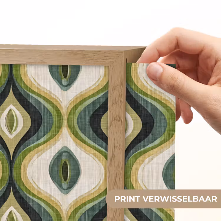 Abstract - Ritmisch - Groen Light Box met batterij (Wandlamp) middel 907 -USP_websiteprintNL