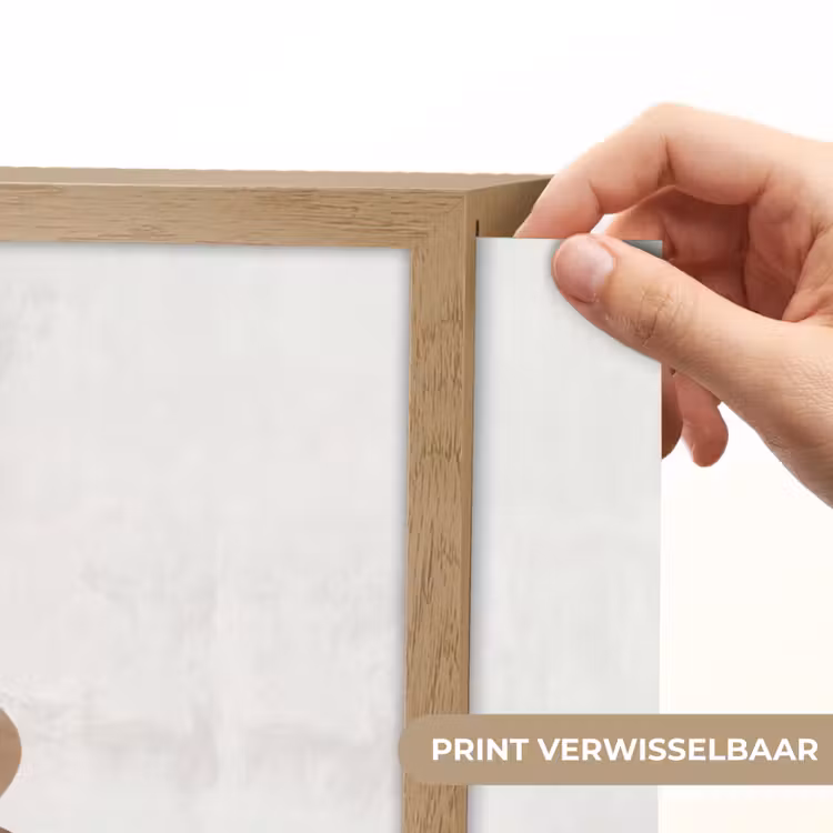 Abstractie - Gestapeld - Balans - Modern - Aardetinten Light Box met batterij (Wandlamp) middel -USP_websiteprintNL
