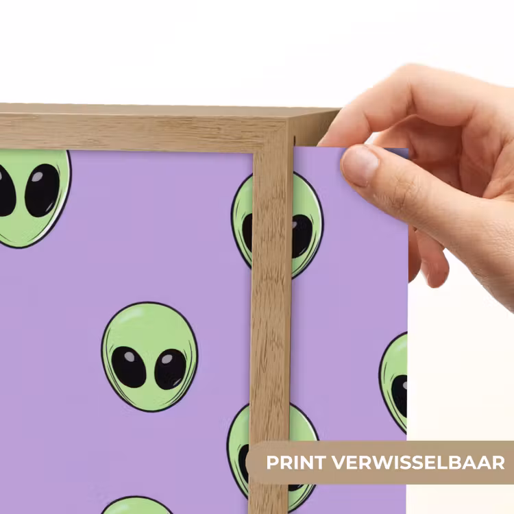 Alien - Retro - Lila Light Box met batterij (Wandlamp) middel 907 -USP_websiteprintNL