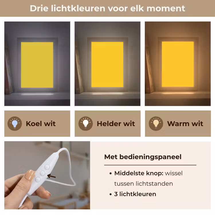 Antique - Gold - Geel Light Box met kabel (Wandlamp) klein 929 -USP_lichtkleurNL