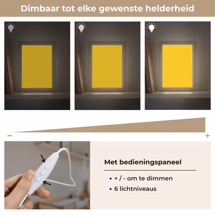 Antique - Gold - Geel Light Box met kabel (Wandlamp) klein 929 -USP_dimbaarNL