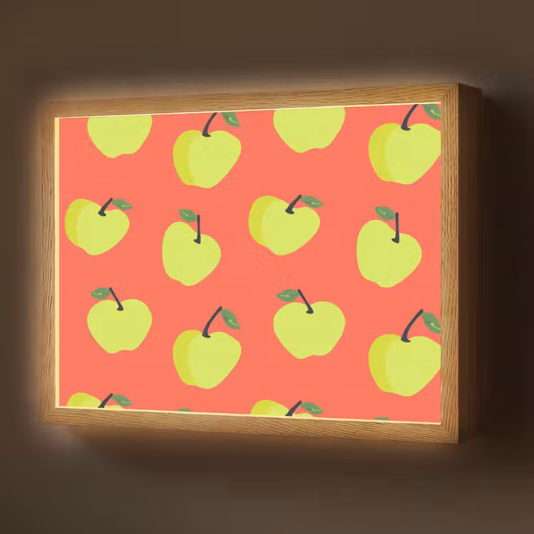 Appels - Modern - Groen Light Box met batterij (Wandlamp) middel 907 -z3d_website