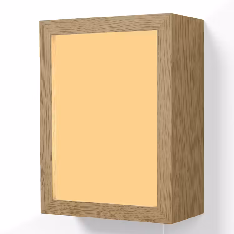 Apricot - Ice - Oranje Light Box met kabel (Wandlamp) klein 929 -3d