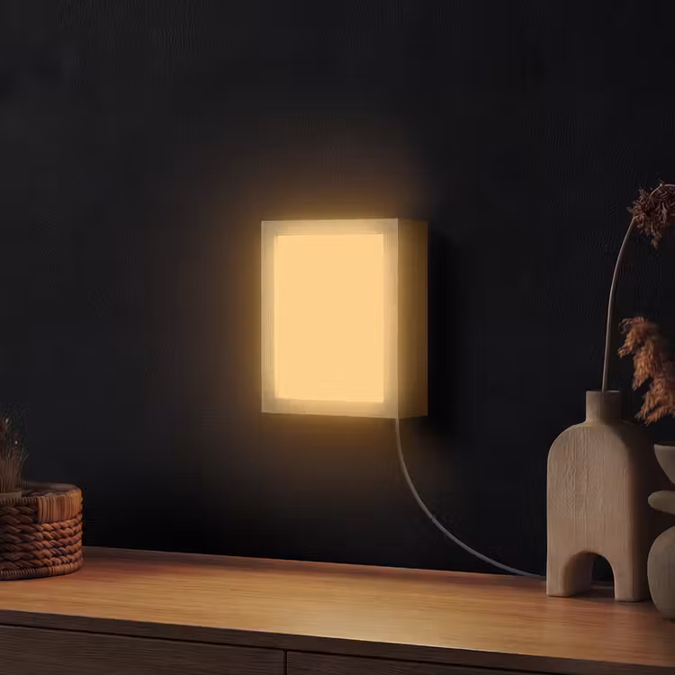 Apricot - Ice - Oranje Light Box met kabel (Wandlamp) klein 929 -sfeer1