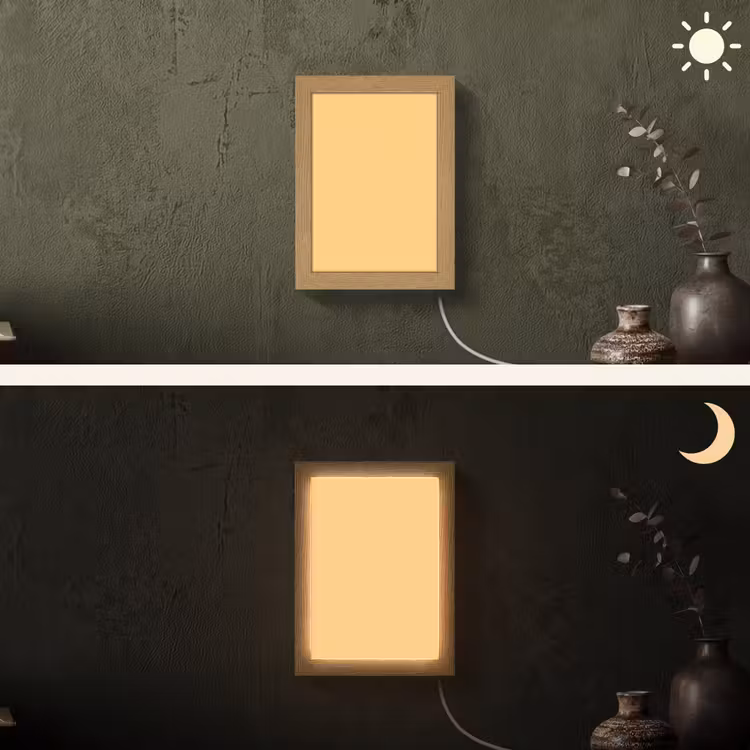 Apricot - Ice - Oranje Light Box met kabel (Wandlamp) klein 929 -sfeer3