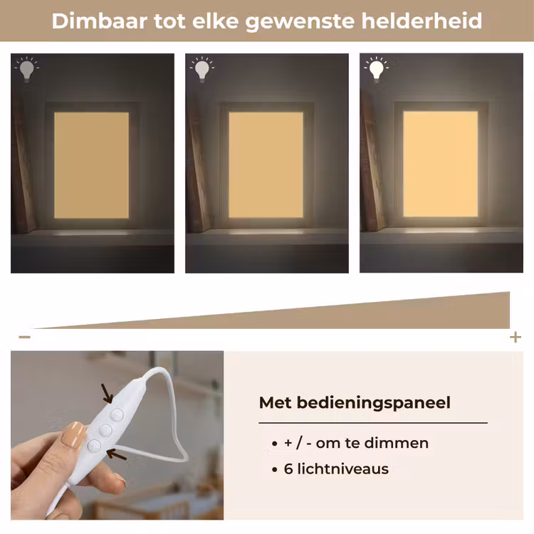 Apricot - Ice - Oranje Light Box met kabel (Wandlamp) klein 929 -USP_dimbaarNL