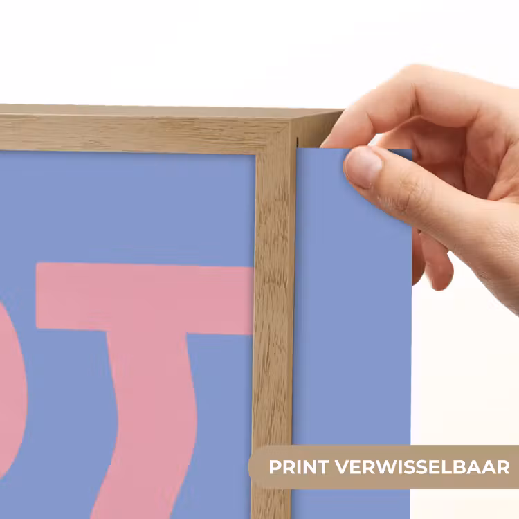 Art - Roze - Blauw Light Box met batterij (Wandlamp) middel -USP_websiteprintNL
