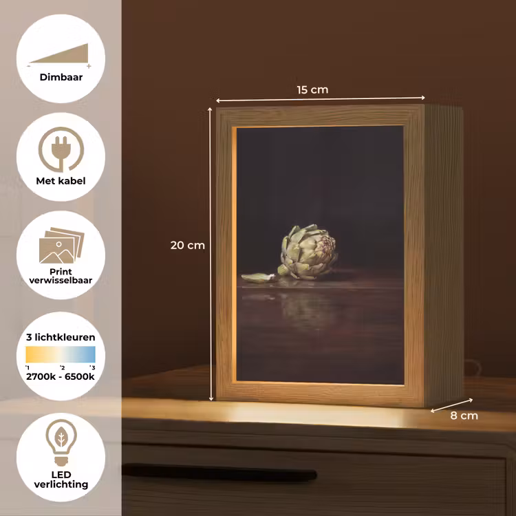 Lightbox - Wandlamp - Artichok - Eten - Klassiek - Artichok - Eten - Klassiek Light Box met kabel (Wandlamp) klein
