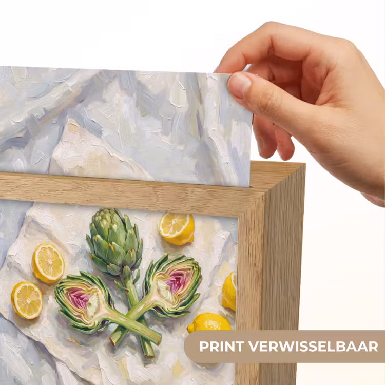 Lightbox - Wandlamp - Artisjok - Citroen - Eten - Artisjok - Citroen - Eten Light Box met kabel (Wandlamp) klein